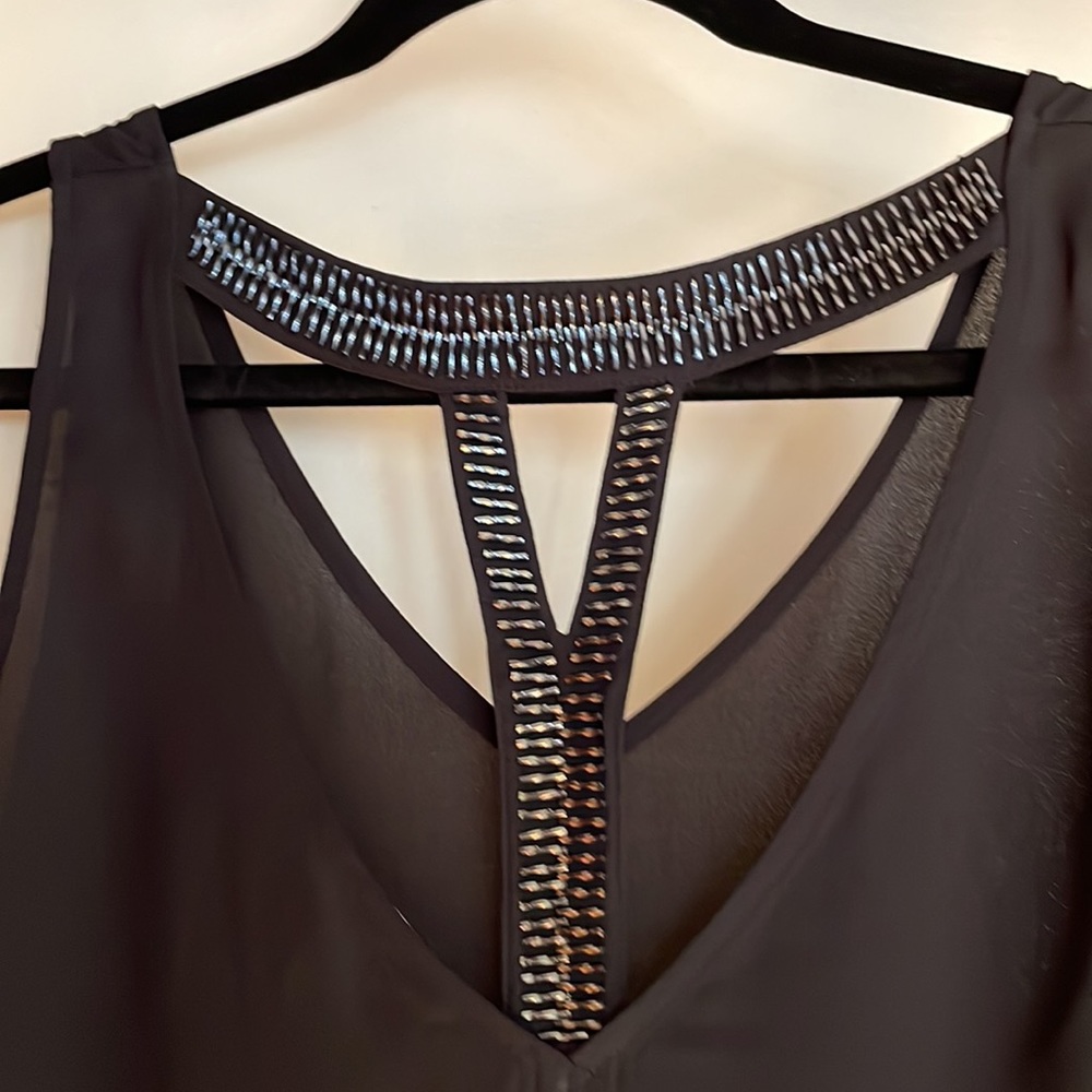 Banana Republic beaded back-detail top